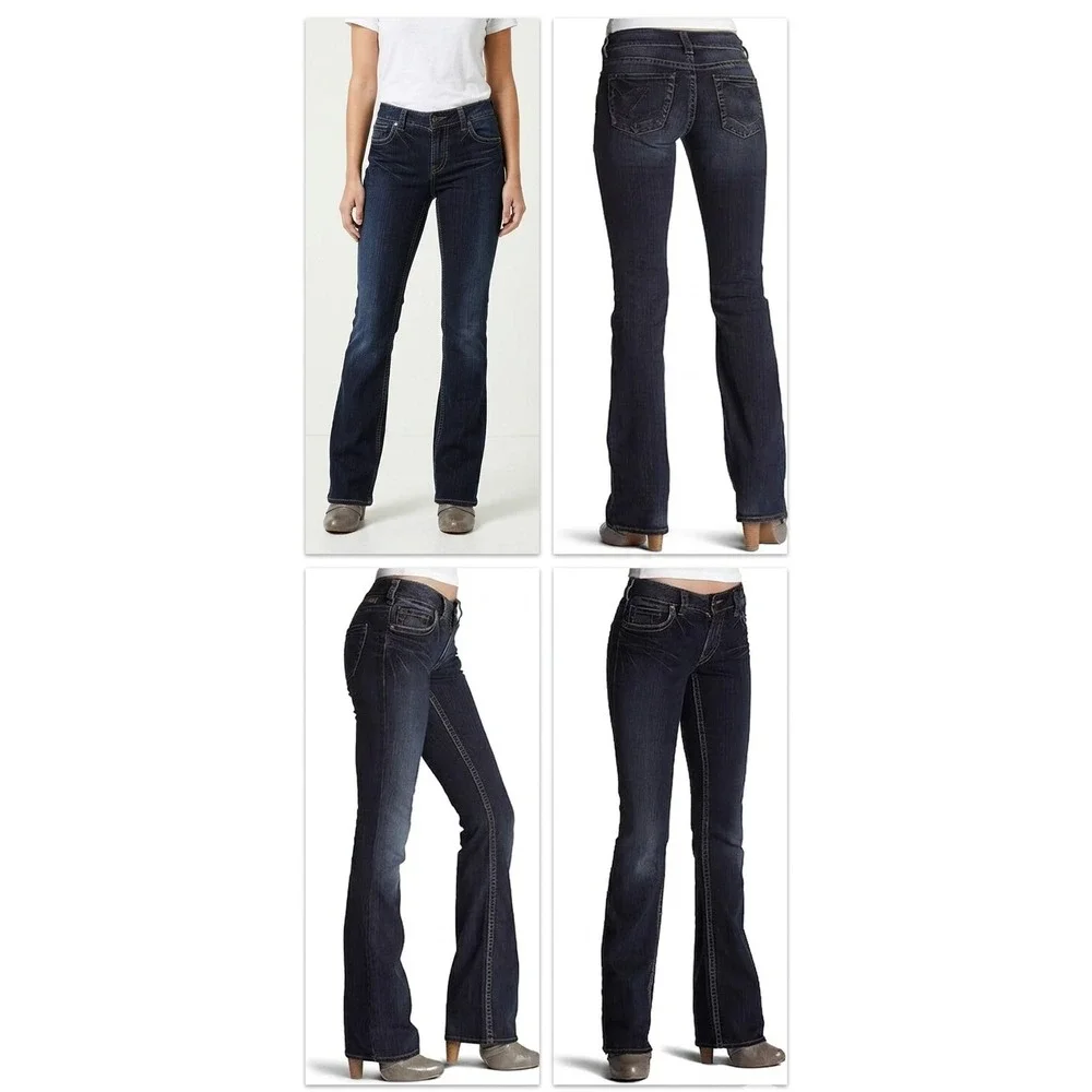 Silver Suki Bootcut Jeans Womens W31 L32‎ Blue Denim Classic 5-Pocket Dark Wash